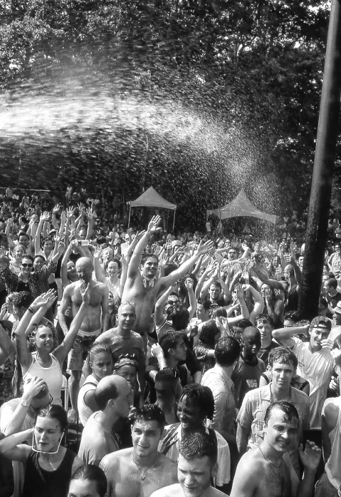 Framed Print : Bill Tompkins Crowd waterdown Archive