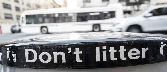 Framed Print : Bill Tompkins Don't Litter signage Archive Framed Print : Bill Tompkins Don't Litter signage Archive