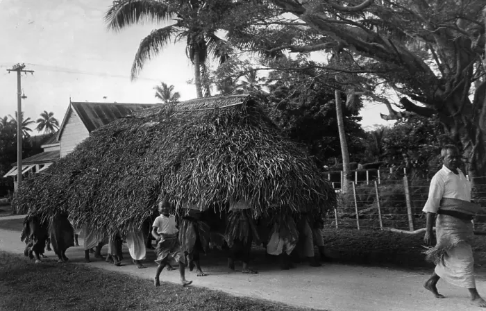 Framed Print : Tongan House Move Framed Print : Tongan House Move