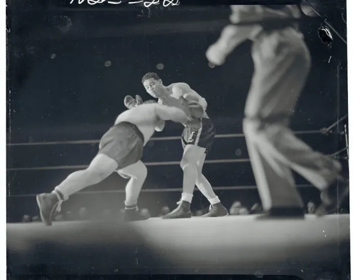 Framed Print : Tony Galento Charging at Joe Louis Framed Print : Tony Galento Charging at Joe Louis