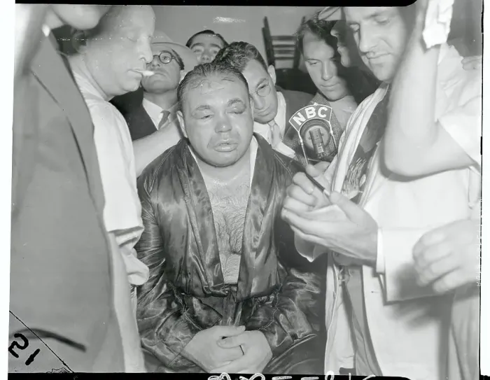 Framed Print : Tony Galento Relaxing in Dressing Room Framed Print : Tony Galento Relaxing in Dressing Room