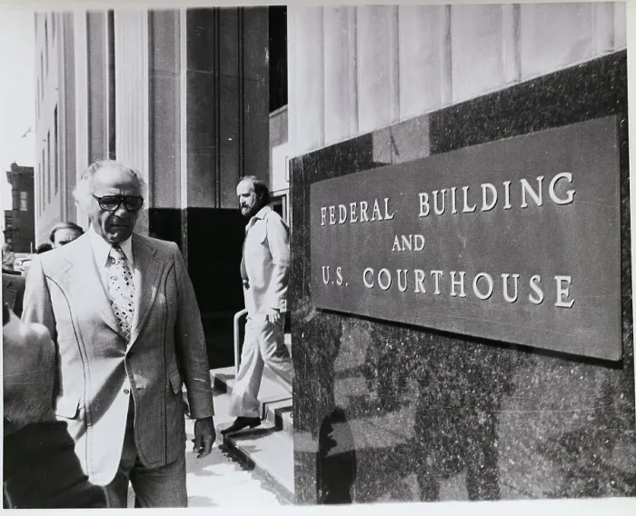 Framed Print : Tony Giacolone Leaving Courthouse Framed Print : Tony Giacolone Leaving Courthouse