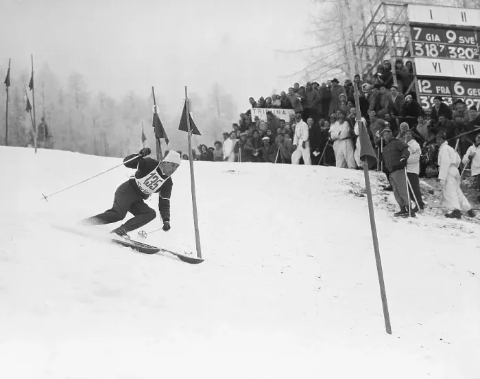 Framed Print : Tony Sailer Skiing Men's Special Slalom Framed Print : Tony Sailer Skiing Men's Special Slalom