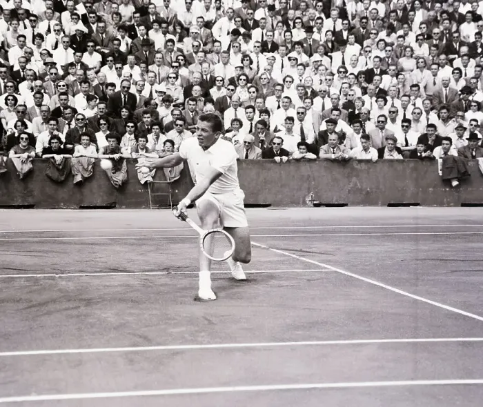 Framed Print : Tony Trabert Playing Tennis Framed Print : Tony Trabert Playing Tennis