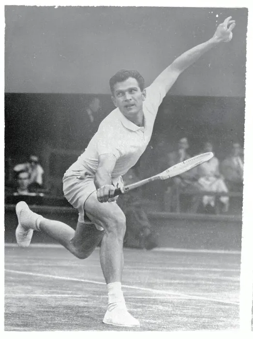 Framed Print : Tony Trabert Reaching to Hit Tennis Ball Framed Print : Tony Trabert Reaching to Hit Tennis Ball