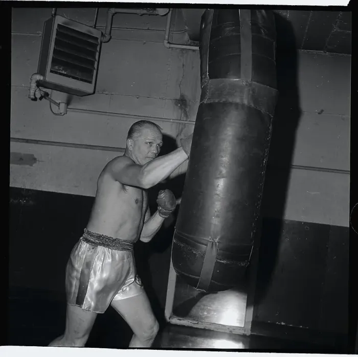 Framed Print : Tony Zale Hitting Punching Bag Framed Print : Tony Zale Hitting Punching Bag