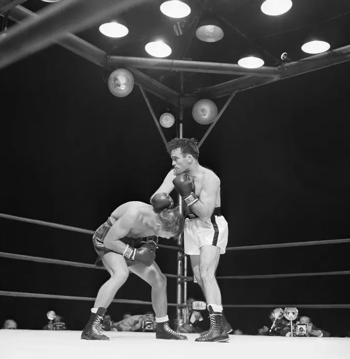 Framed Print : Tony Zale And Marce Cerdan Fight Framed Print : Tony Zale And Marce Cerdan Fight