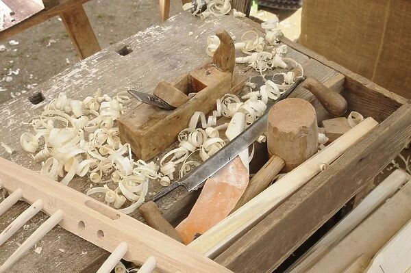 Tools in a carpenters workshop