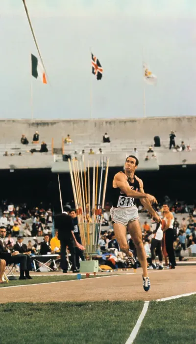 Framed Print : Bill Toomey Throwing a Javelin Framed Print : Bill Toomey Throwing a Javelin