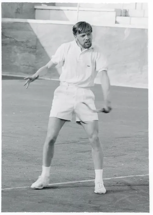 Framed Print : Torben Ulrich Using a Backhand Framed Print : Torben Ulrich Using a Backhand