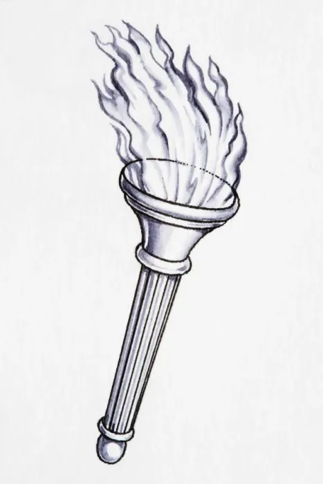 Framed Print : Torch and flame Framed Print : Torch and flame
