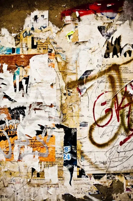 Framed Print : Torn bills on a billboard Framed Print : Torn bills on a billboard