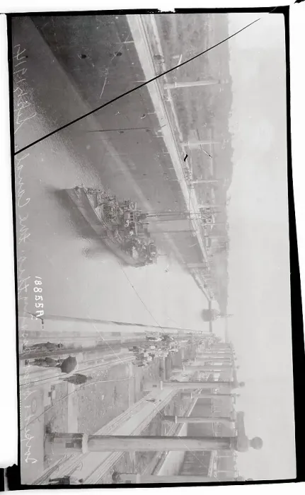 Framed Print : Torpedo Boat Sailing Through a Canal Framed Print : Torpedo Boat Sailing Through a Canal