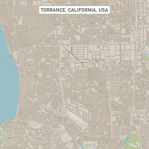 Torrance California US City Street Map