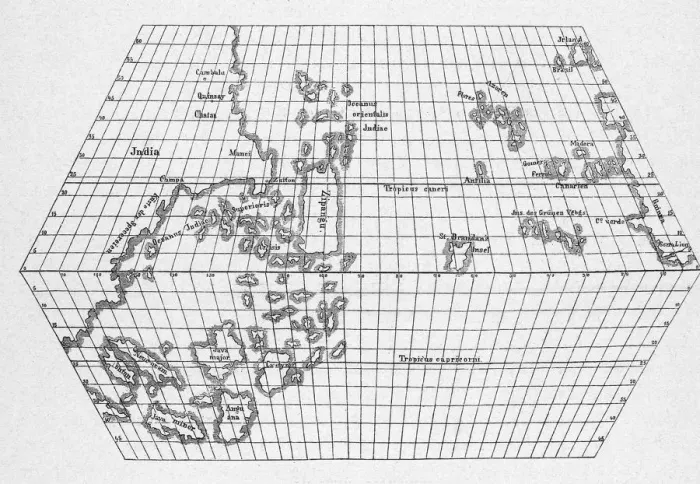 Framed Print : Toscanellis Map Of World Framed Print : Toscanellis Map Of World