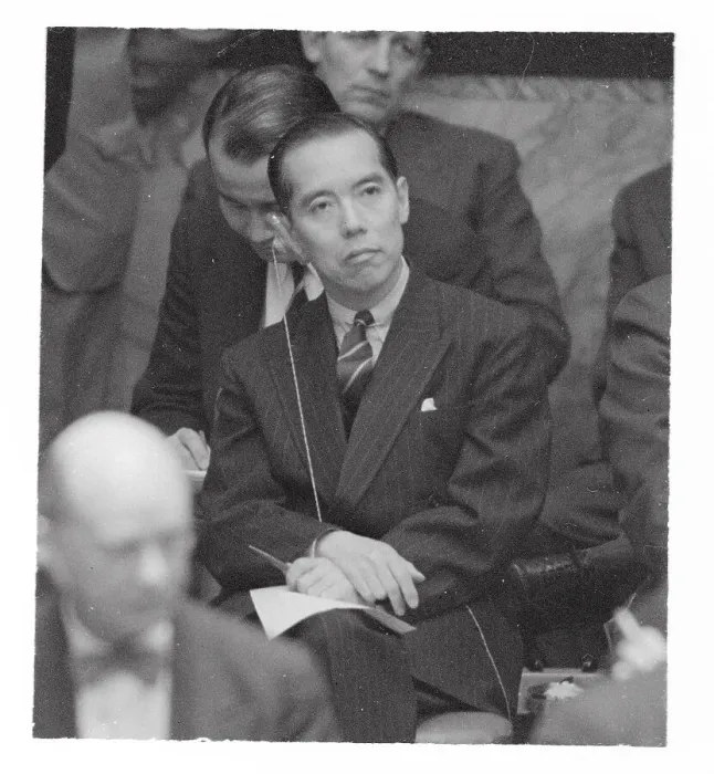 Framed Print : Toshikazu Kase Taking Note of United Nation's Voting Framed Print : Toshikazu Kase Taking Note of United Nation's Voting