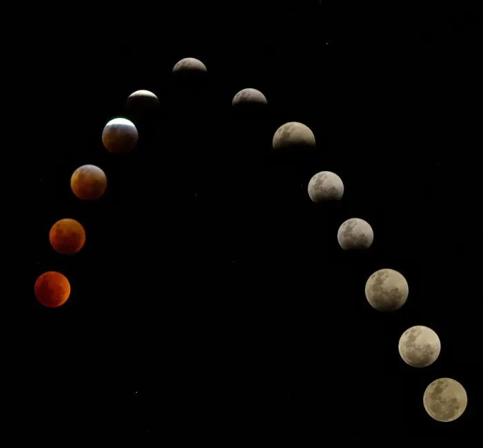 Framed Print : Total lunar eclipse, first half Framed Print : Total lunar eclipse, first half