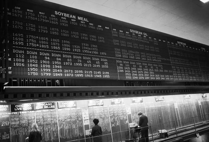 Framed Print : Tote Board Displaying Commodities Quotes Framed Print : Tote Board Displaying Commodities Quotes