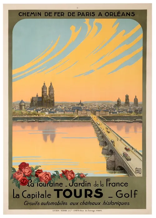 Framed Print : Touraine And Loire Poster Framed Print : Touraine And Loire Poster