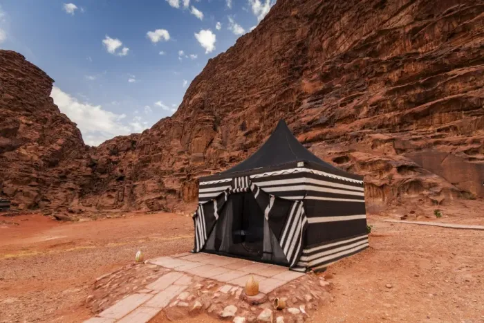 Framed Print : Tourist tents in Wadi Rum dessert, Jordan Framed Print : Tourist tents in Wadi Rum dessert, Jordan