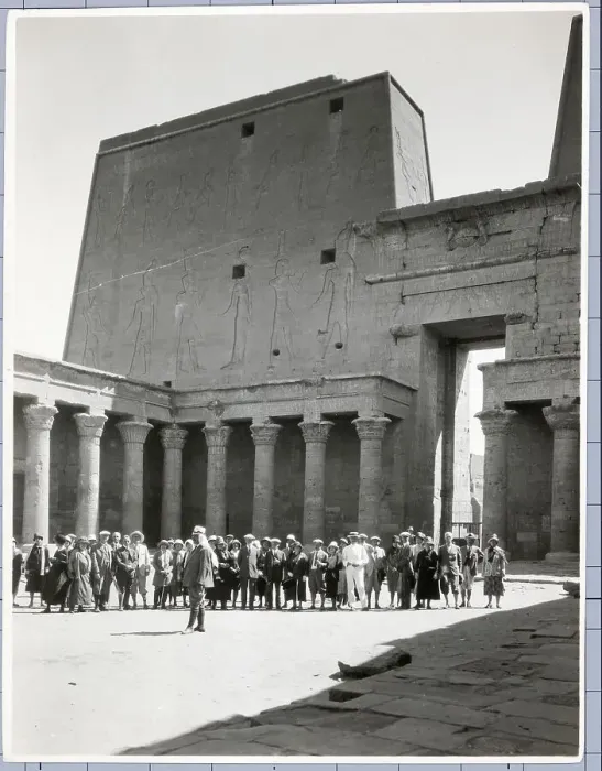 Framed Print : Tourists At Horus Temple Framed Print : Tourists At Horus Temple