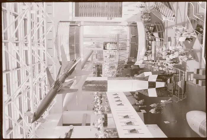 Framed Print : Tourists Viewing Skylab in Museum