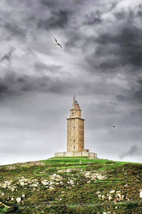 Framed Print : The Tower. Tower of Hercules in Coruna, an ancient Roman lighthouse Framed Print : The Tower. Tower of Hercules in Coruna, an ancient Roman lighthouse