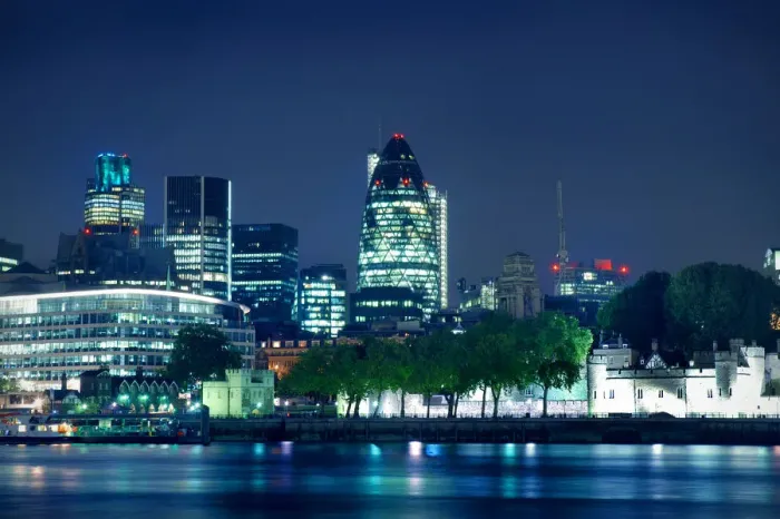 Framed Print : Tower of London and the city at night Framed Print : Tower of London and the city at night