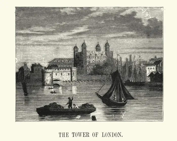 Framed Print : The Tower of London from the Thames 19th Century Framed Print : The Tower of London from the Thames 19th Century