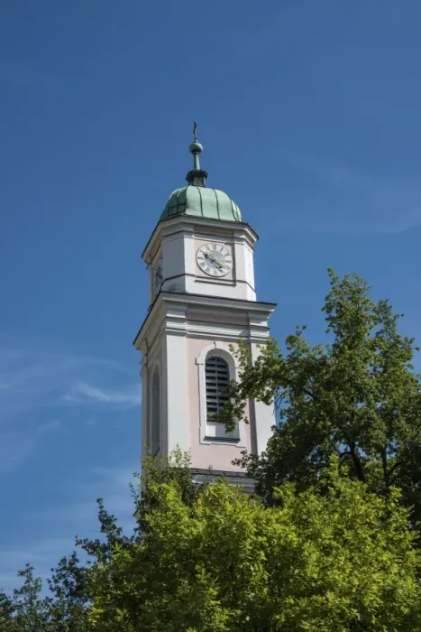 Framed Print : Tower of the parish church of St. Andrew, Berchtesgaden, Berchtesgadener Land district, Upper Bavaria, Bavaria, Germany Framed Print : Tower of the parish church of St. Andrew, Berchtesgaden, Berchtesgadener Land district, Upper Bavaria, Bavaria, Germany