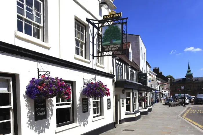 Framed Print : Town centre view, Towcester