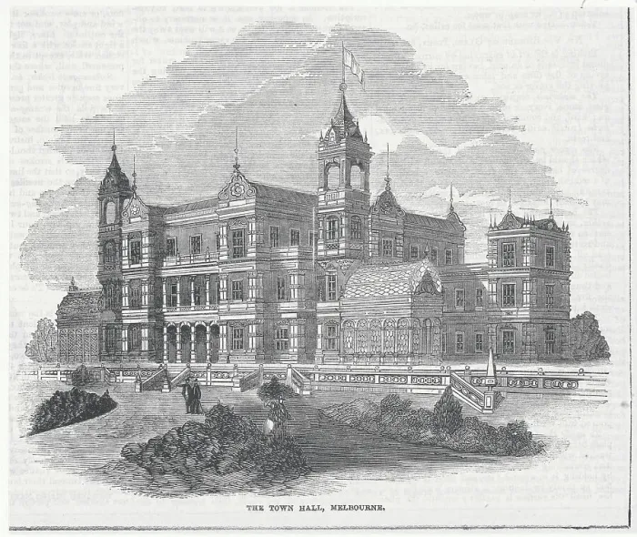 Framed Print : Town Hall. (Original Caption). The Town Hall, Melbourne