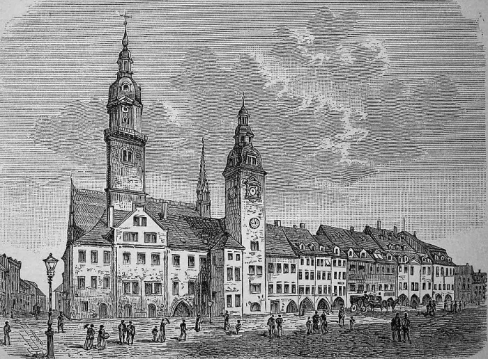 Framed Print : The Town Hall of Chemnitz in Saxony, Germany, in 1876, Historic, digital reproduction of an original 19th-century image Framed Print : The Town Hall of Chemnitz in Saxony, Germany, in 1876, Historic, digital reproduction of an original 19th-century image