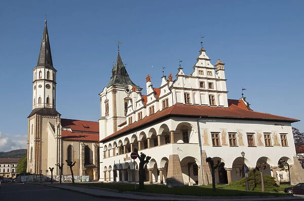 Town hall and St. James church of Levoca, Slovakia