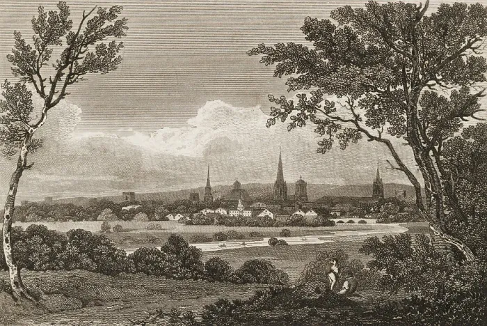 Framed Print : Town of Oxford as Seen from a Distance Framed Print : Town of Oxford as Seen from a Distance