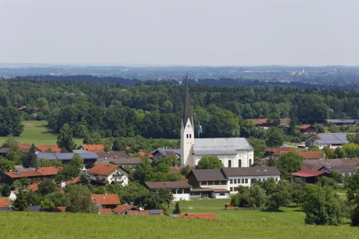 Framed Print : Townscape, Au bei Bad Aibling, Bad Feilnbach, Upper Bavaria, Bavaria, Germany Framed Print : Townscape, Au bei Bad Aibling, Bad Feilnbach, Upper Bavaria, Bavaria, Germany