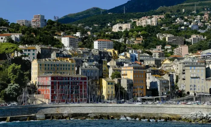 Framed Print : Townscape, Bastia, Corsica, France