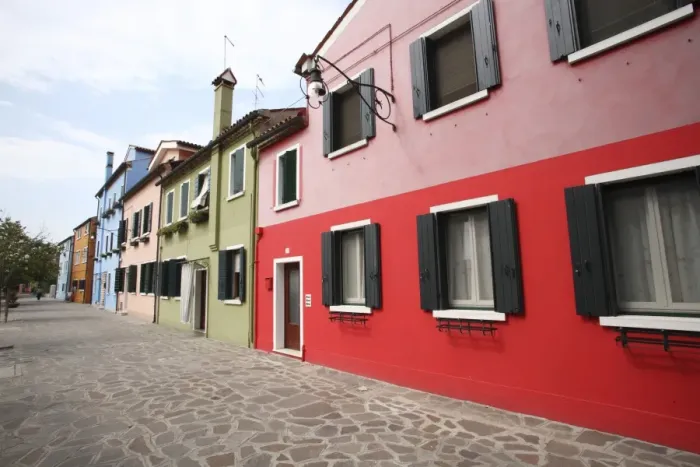 Framed Print : Townscape at Burano island Framed Print : Townscape at Burano island