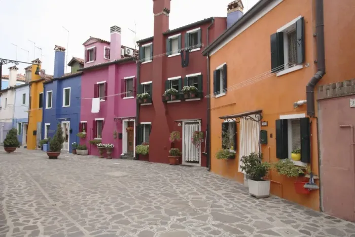 Framed Print : Townscape at Burano island Framed Print : Townscape at Burano island