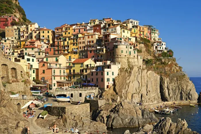 Framed Print : Townscape of Manarola, Cinque Terre, Liguria, Italy Framed Print : Townscape of Manarola, Cinque Terre, Liguria, Italy