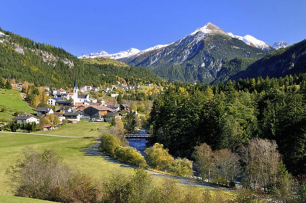 Townscape of Surava, Albula district, Graubunden, Switzerland
