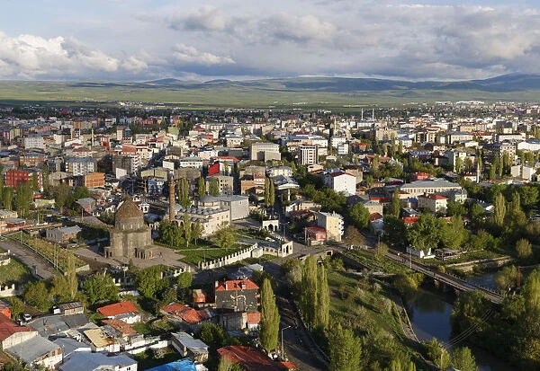 Townscape, view from citadel, Kars, Kars Province, Eastern Anatolia Region, Anatolia, Turkey