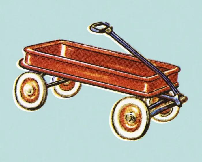 Framed Print : Toy Red Wagon Framed Print : Toy Red Wagon