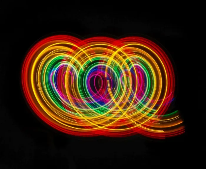 Framed Print : Traces of colored light Framed Print : Traces of colored light