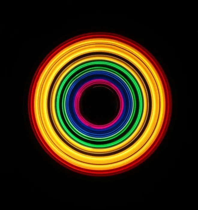 Framed Print : Traces of colored light Framed Print : Traces of colored light