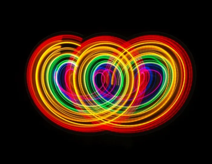 Framed Print : Traces of colored light Framed Print : Traces of colored light