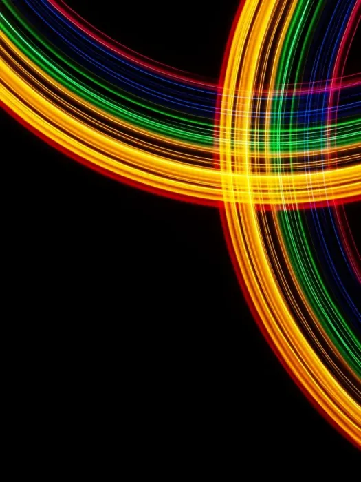 Framed Print : Traces of colored light