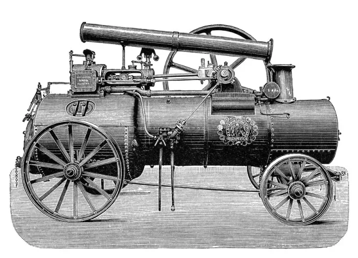 Framed Print : Traction engine