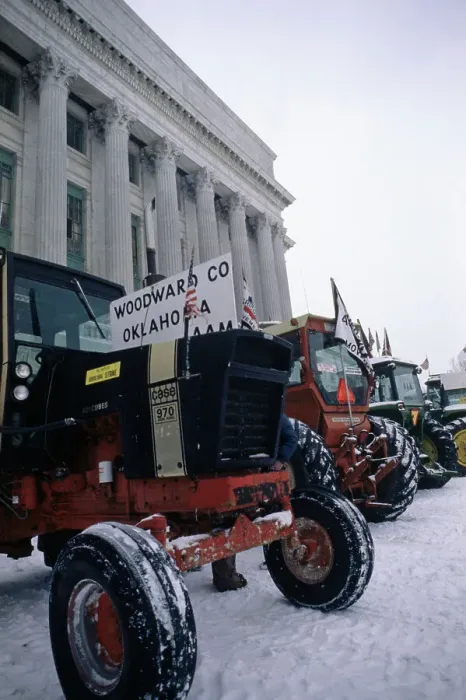 Framed Print : Tractor Protest Framed Print : Tractor Protest