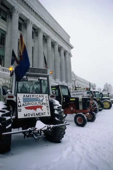 Framed Print : Tractor Protest Framed Print : Tractor Protest